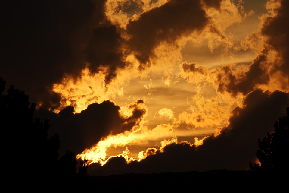 Clouds dark dawn