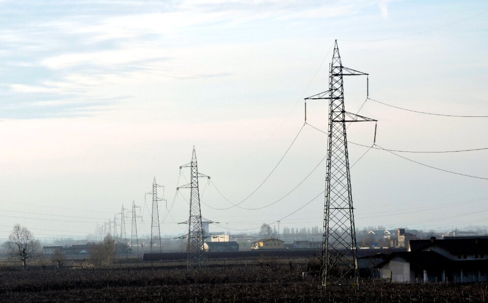 Electricity sky high voltage