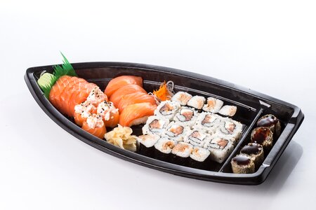 Sushi japanese food salmon photo