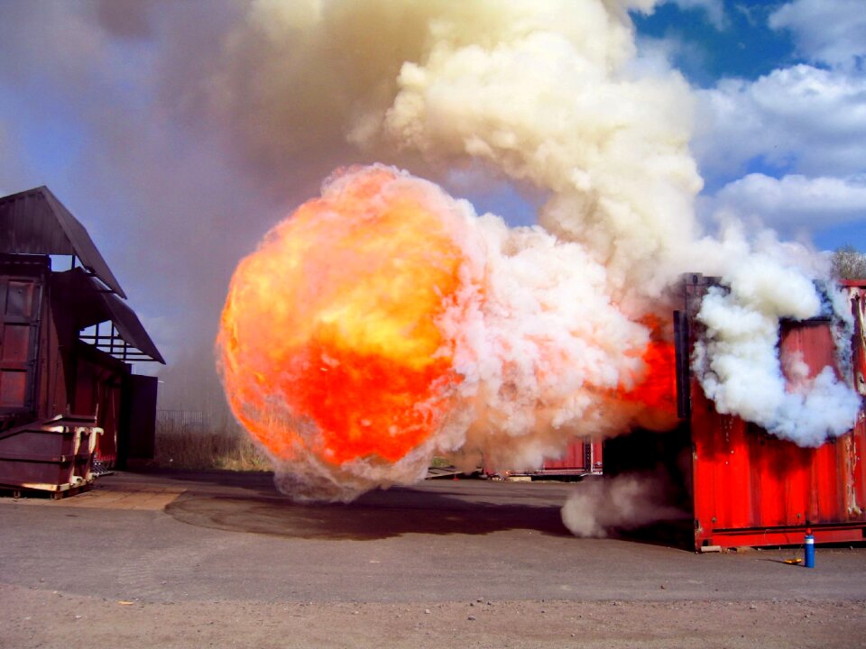 Explosion training backdraft