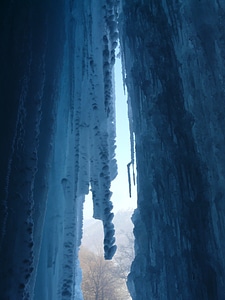 Cave cold stalactites