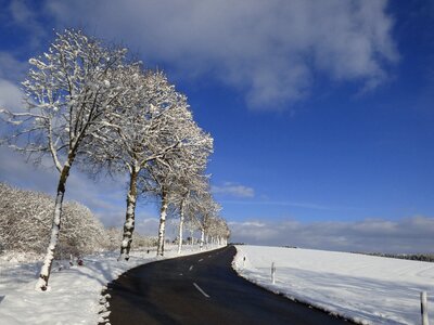 Blue sky snow luxembourg