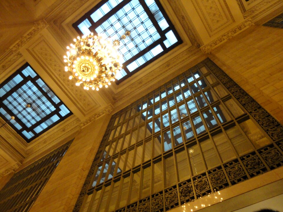 Stained glass windows chandelier new york