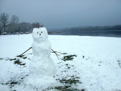 Winter snow beach