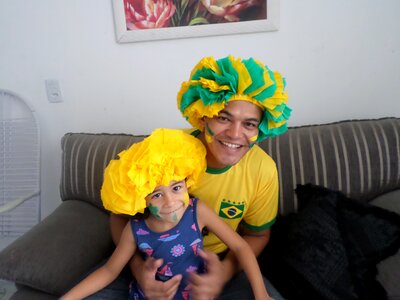Fans brazil family photo