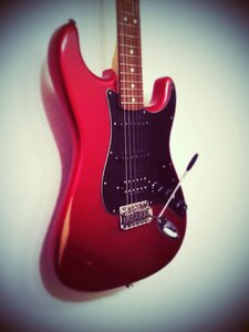 Stratocaster red electric guitar photo