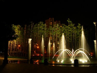 Park summer street lights