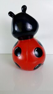 Funny lucky ladybug ceramic