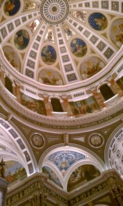 Stain glass windows arch basilica