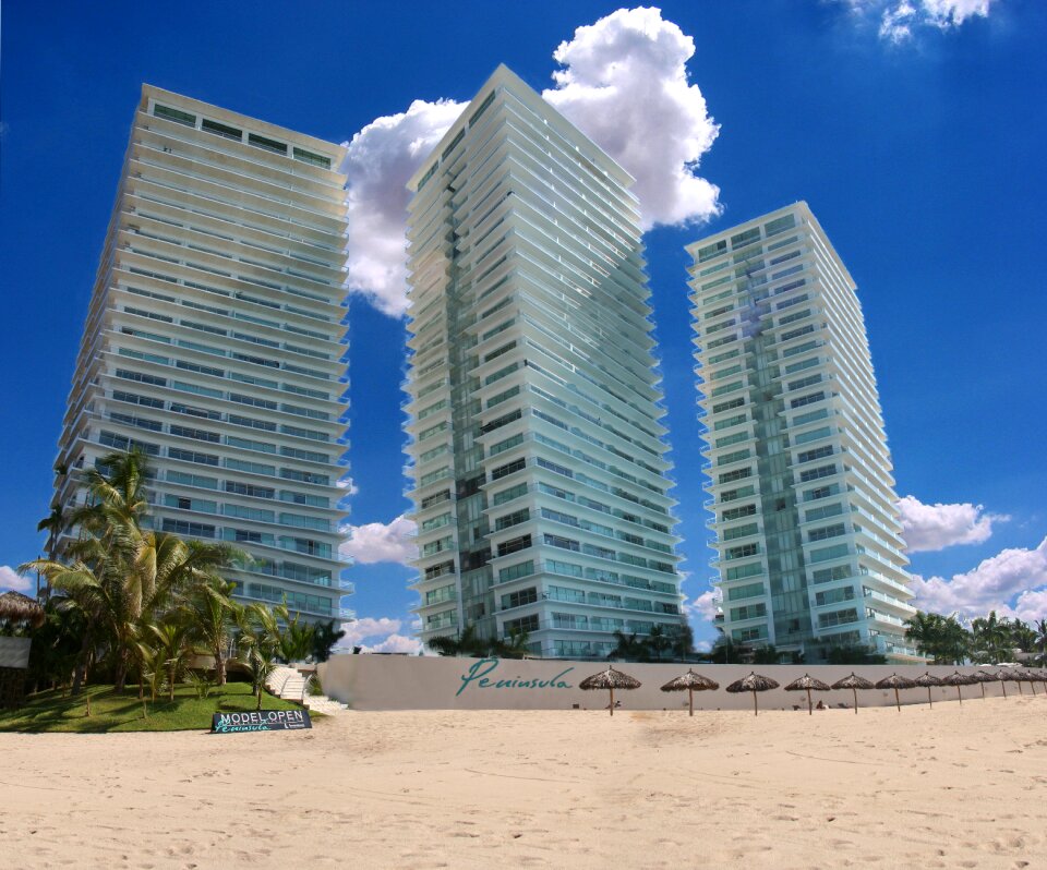 Hotel blue building