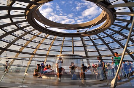 The reichstag the dome glass