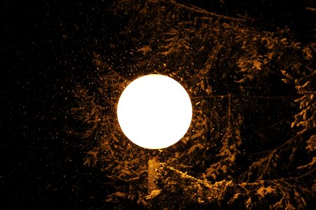 Snowing lantern black snow