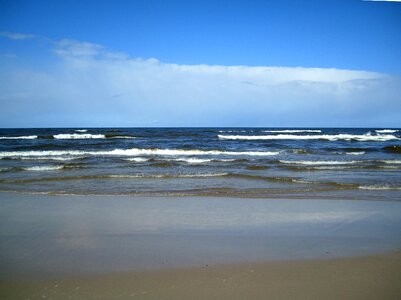 Baltic sea beach sand photo