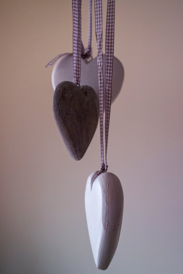 Romance valentine's day wooden heart