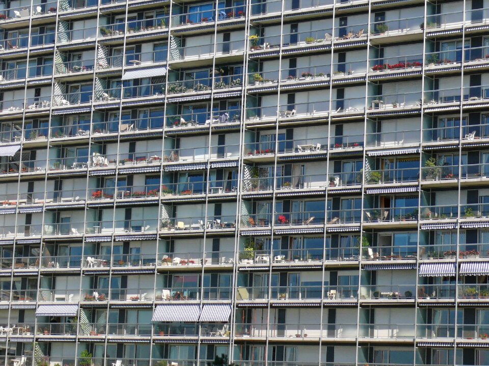 Architecture apartment terrace glass