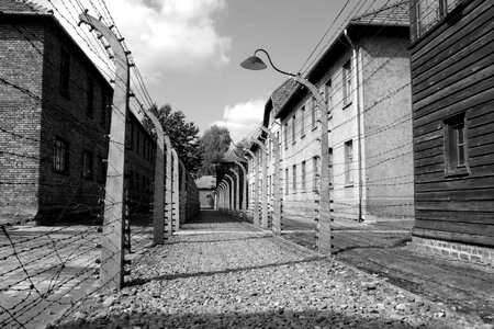 Concentration camp auschwitz barak photo