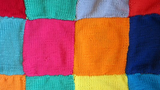 Colorful color knitted photo