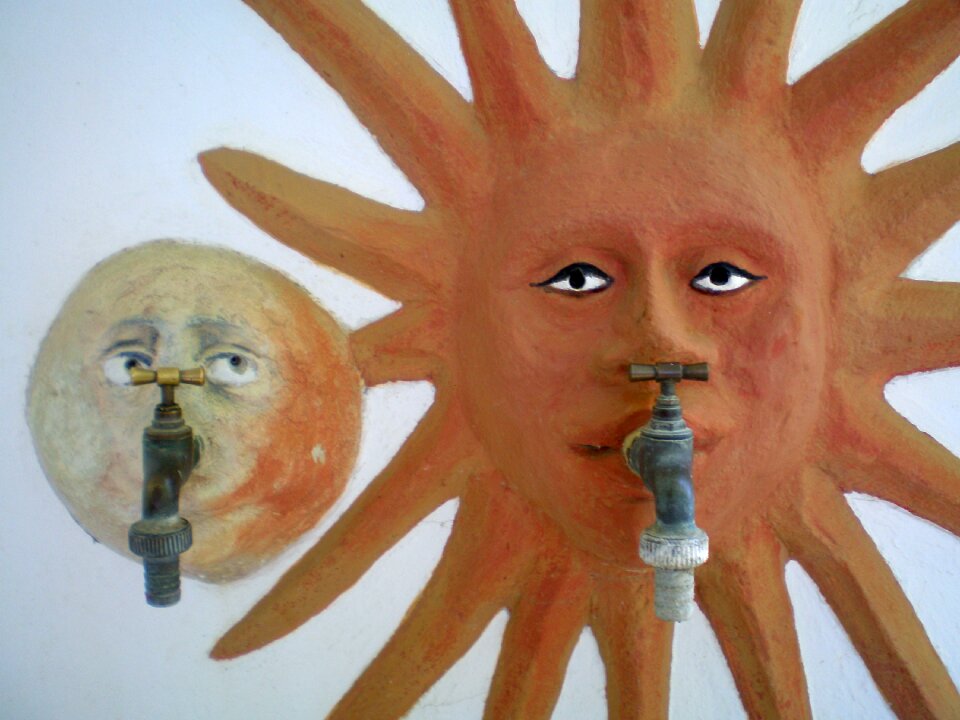 Sun moon decoration