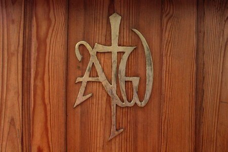 Letters wood brass