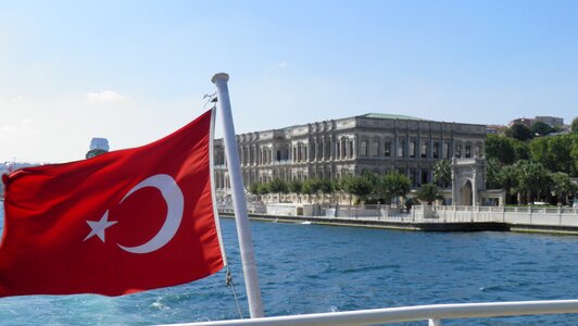 Turkey bosphorus turkish flag