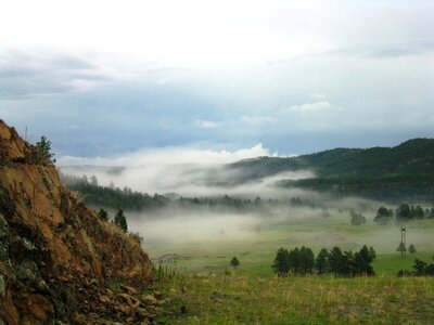 Fog mystery mountains photo