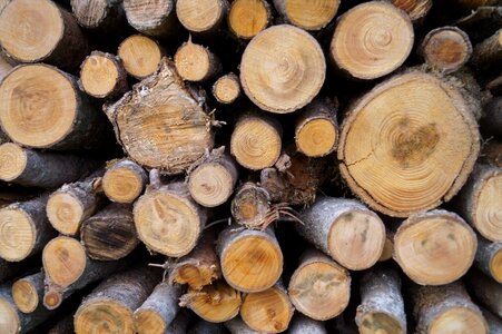 Holzstapel heat timber photo