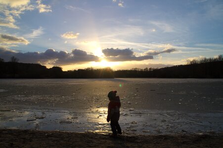 Water landscape wintry photo