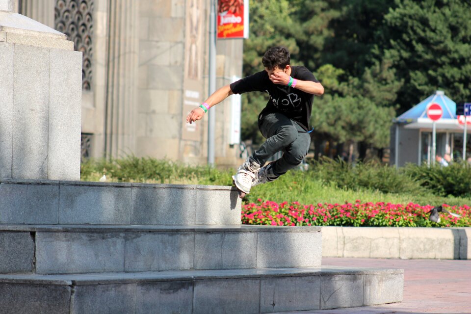 Skater young skateboarding