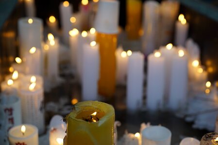 Candlelight buddhism prayer
