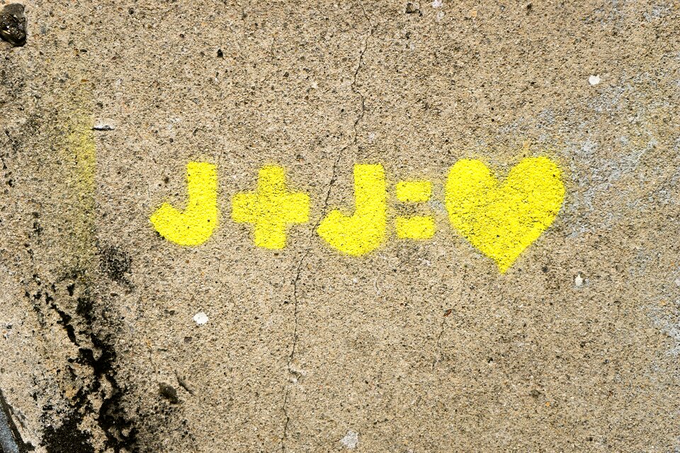 Painting love heart