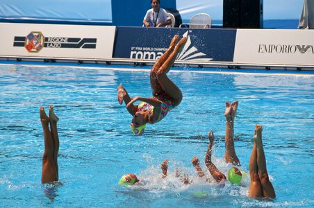 Synchronized olympics diving photo