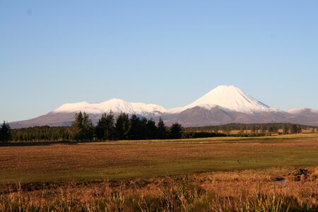 The snow capped mountain travel winter