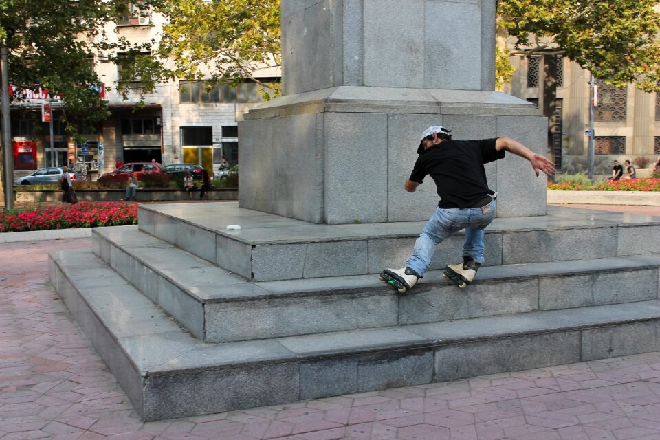 Skater young skateboarding photo