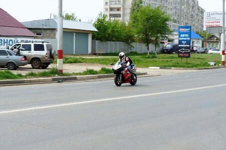 Motorcycle biker road photo
