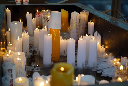 Candlelight buddhism prayer