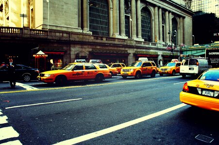 Usa yellow cab taxi photo