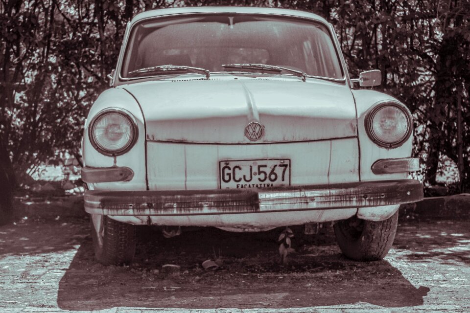 Yesteryear antique car grunge