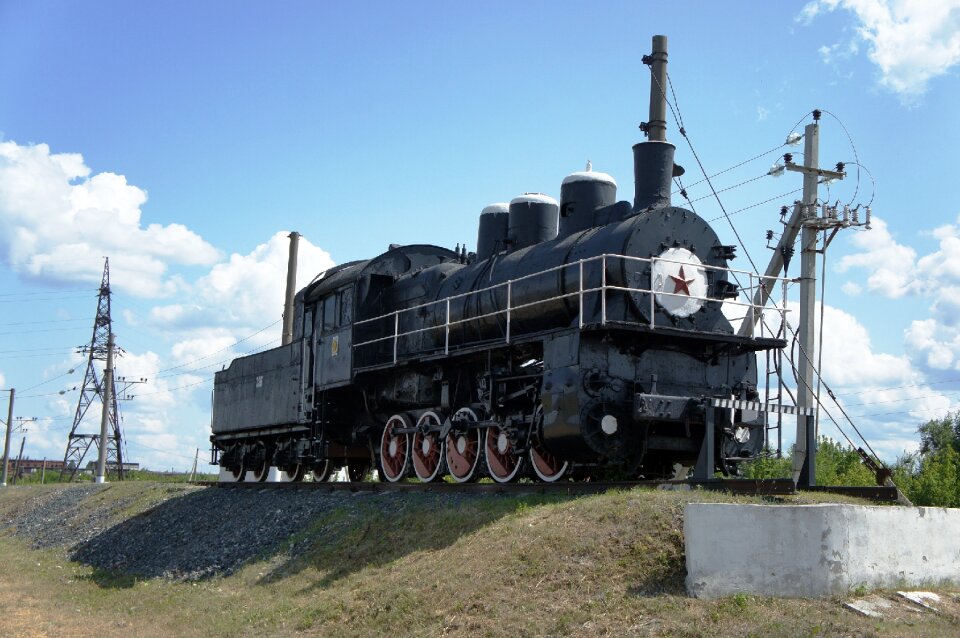 Paroovoz monument russia photo