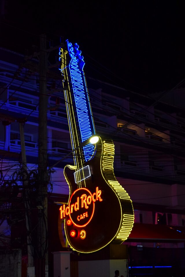 Guitar neon lighting