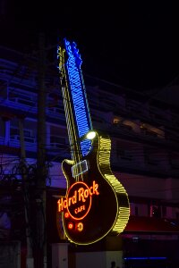 Guitar neon lighting