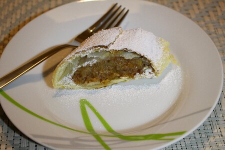 Apple strudel sweet dish dessert