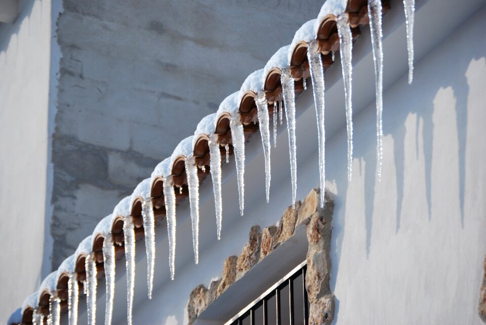 Murcia icicle winter