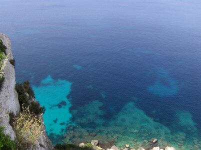 Bay blue water