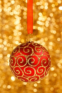 Christmas ornament gold photo