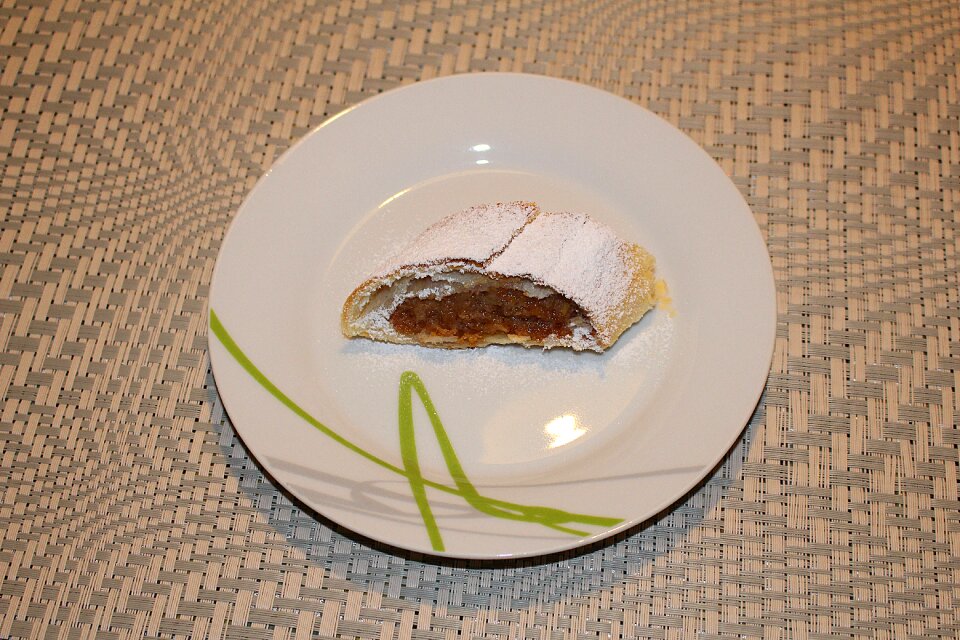 Apple strudel sweet dish dessert