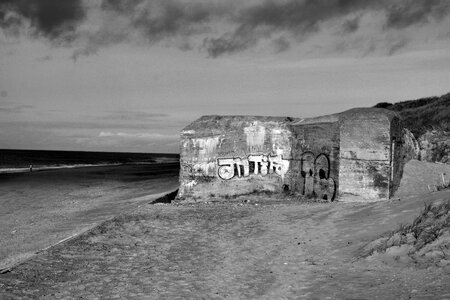 Graffiti sea coast