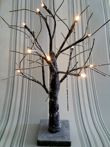 Winter snow illuminated