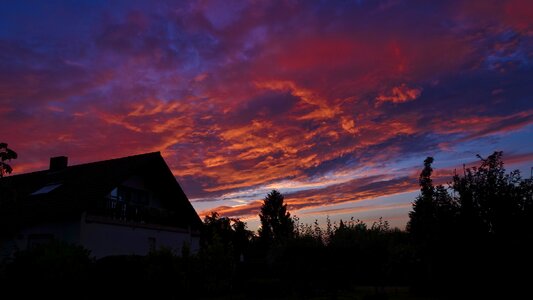 Evening sky lighting cloud