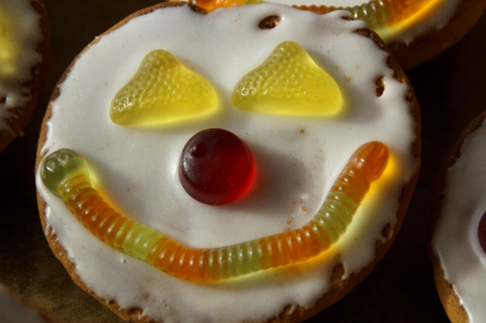 Clown face face small cakes
