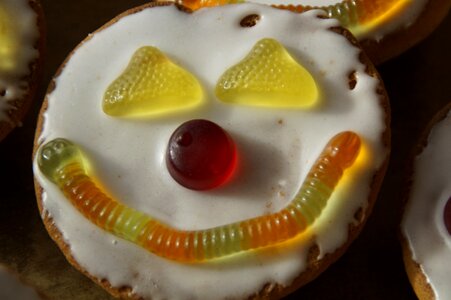Clown face face small cakes